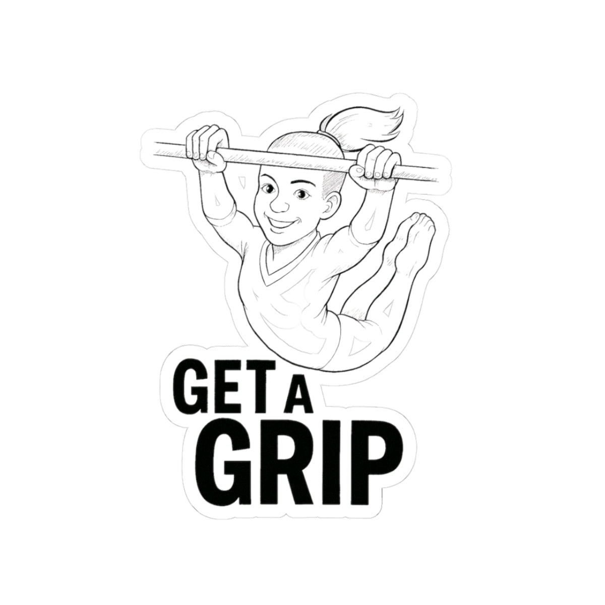 Get a Grip Kiss-Cut Stickers- Gymnast
