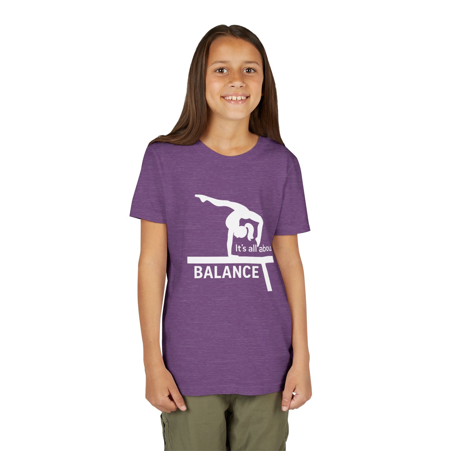 Gymnastics Youth Tee - Find Balance in Youth Short Sleeve