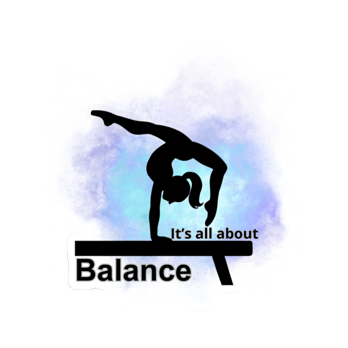 Gymnastics Kiss-Cut Stickers - Artistic Balance Sports Decor Gift for Gymnast Laptop Stickers