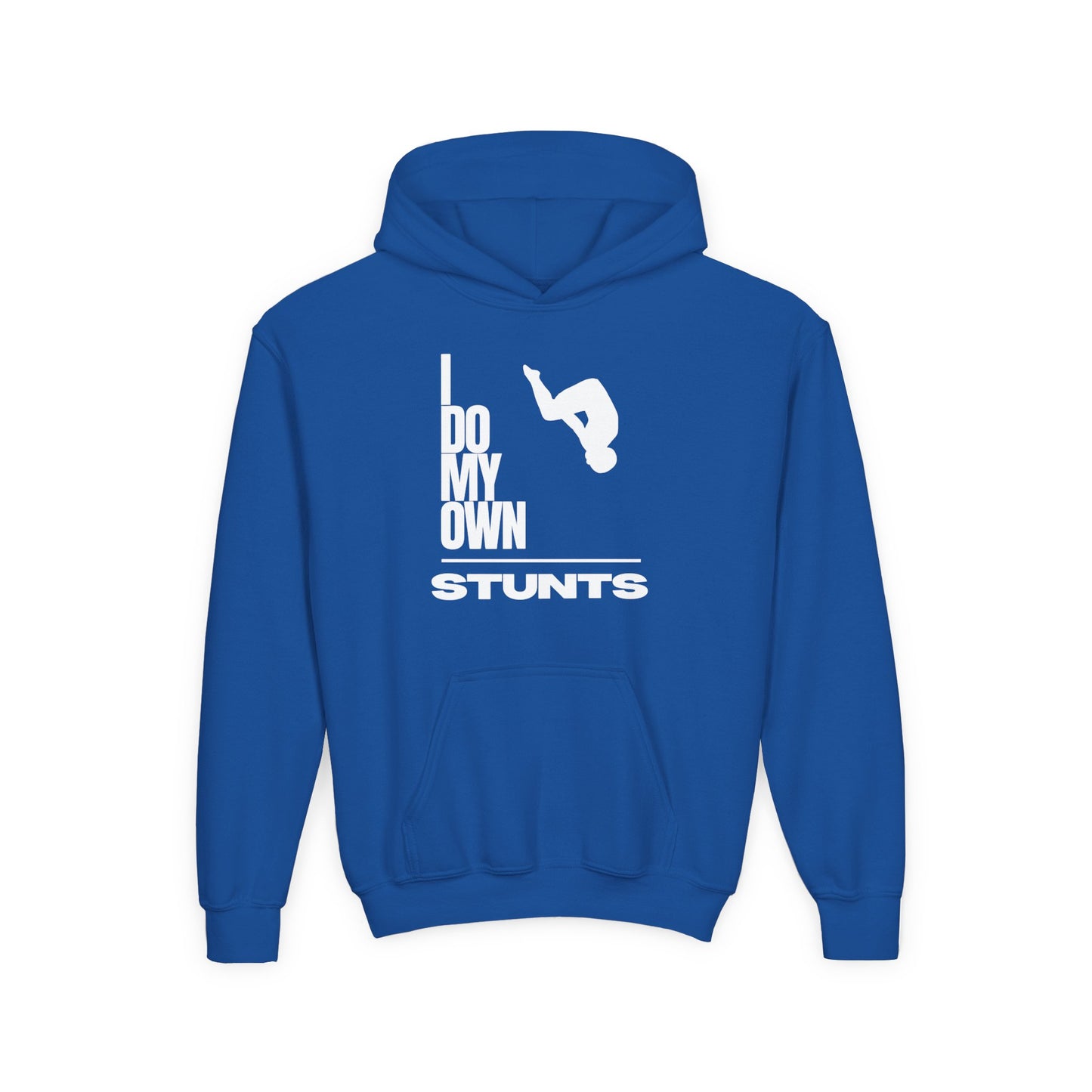 I Do My Own Stunts Gymnastics Hoodie - Youth | Fit Animal Apparel