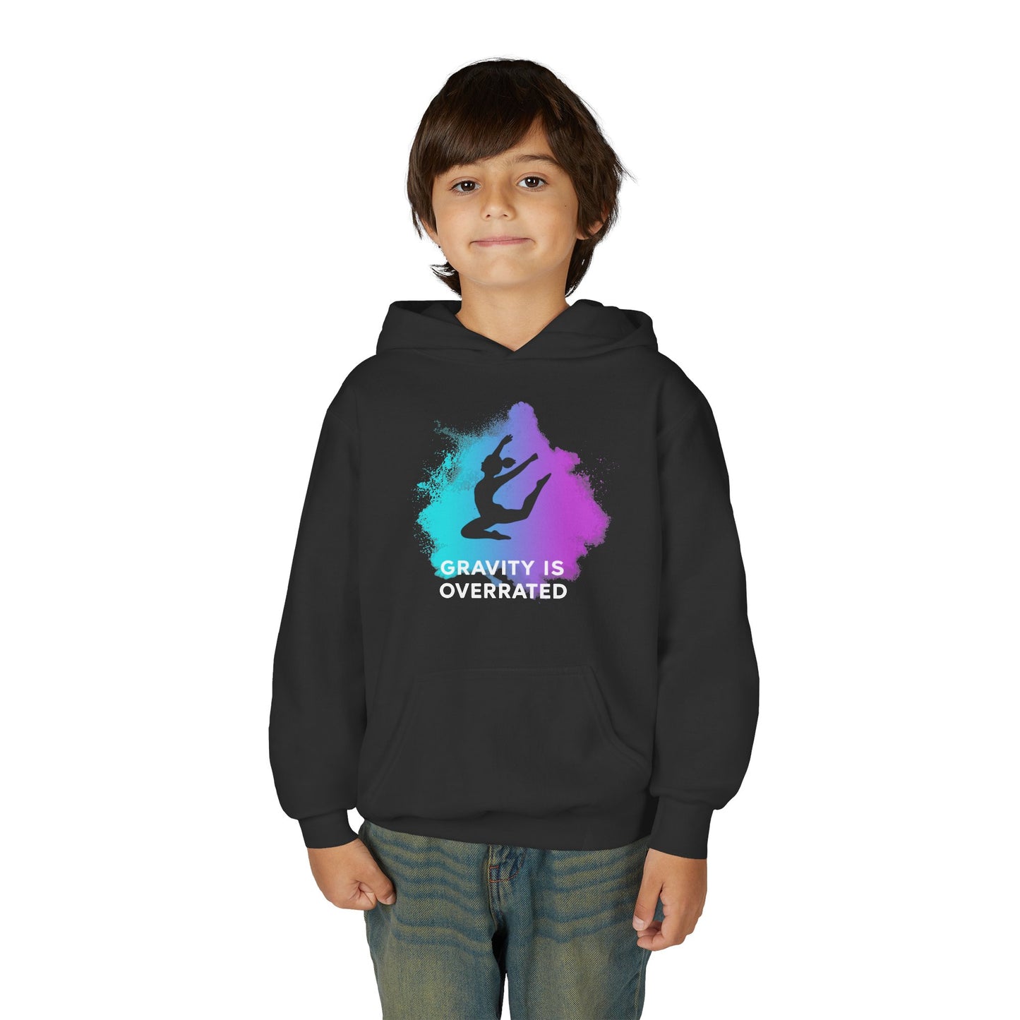 Gravity Is Overrated Youth Hoodie — Galactic Dance