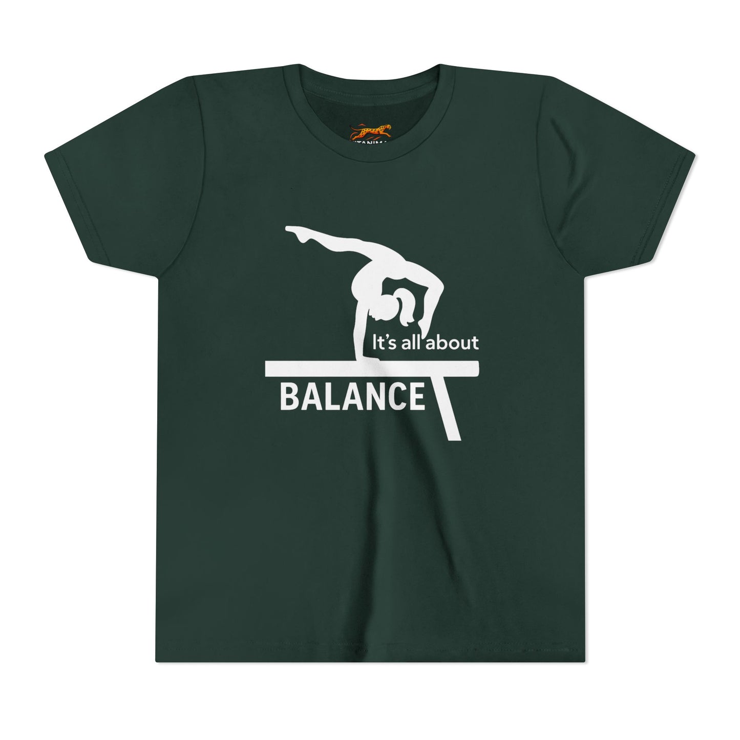 Gymnastics Youth Tee - Find Balance in Youth Short Sleeve