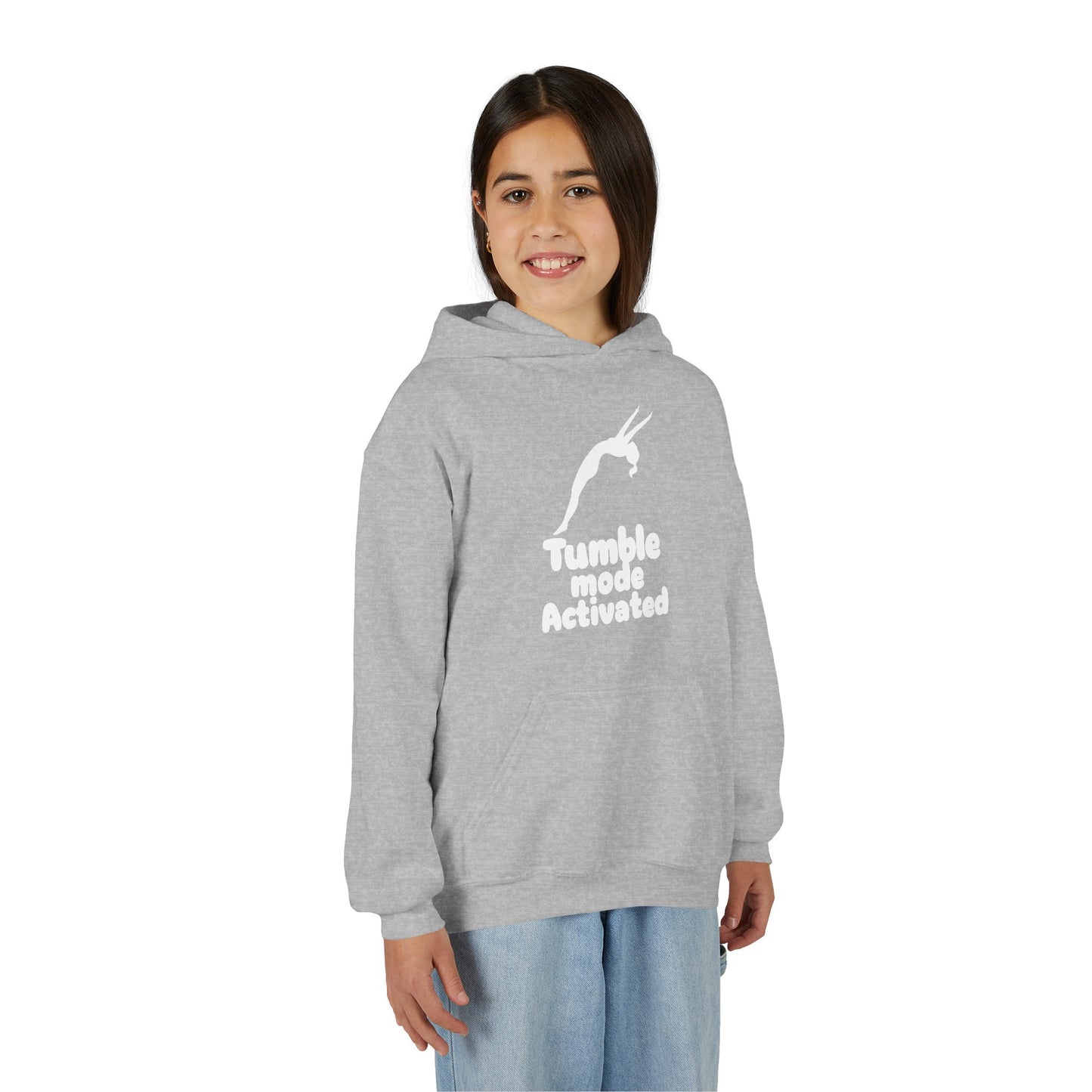 Tumble Mode Activated Gymnastics Youth Hoodie | Fit Animal