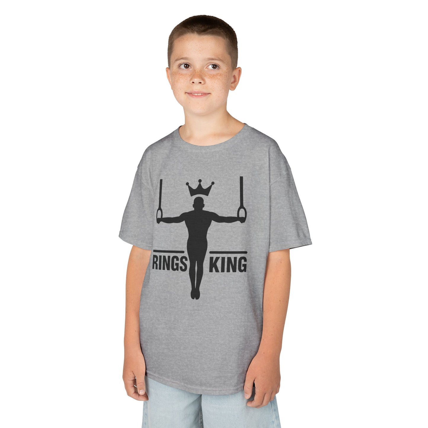 Kids Gymnastics T-Shirt - Rings King Design