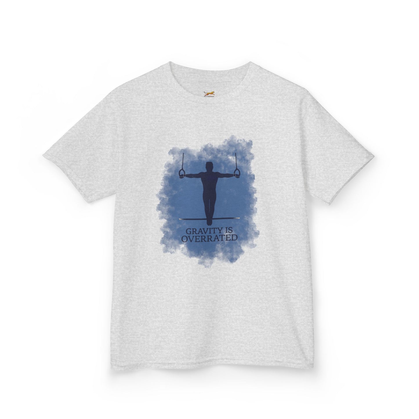 Kids Tee - Gravity is Overrated Athlete on rings.