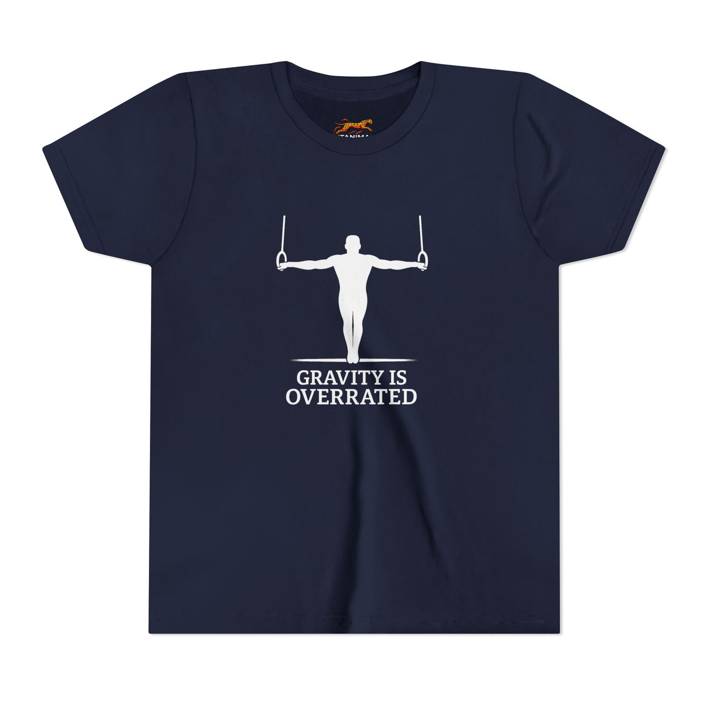 Gymnast Tee - Gravity is Overrated Iron Cross Rings Shirt - Youth