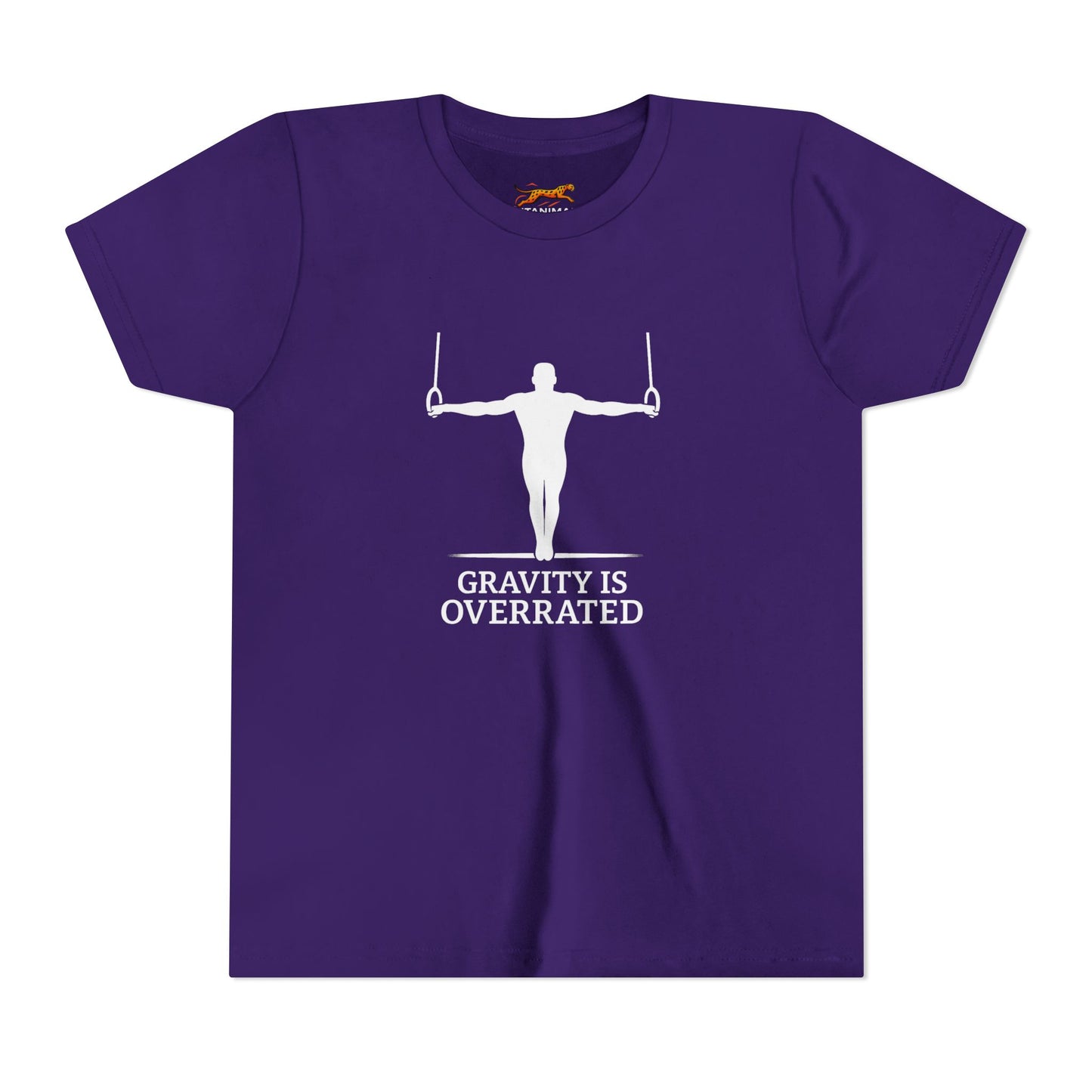 Gymnast Tee - Gravity is Overrated Iron Cross Rings Shirt - Youth
