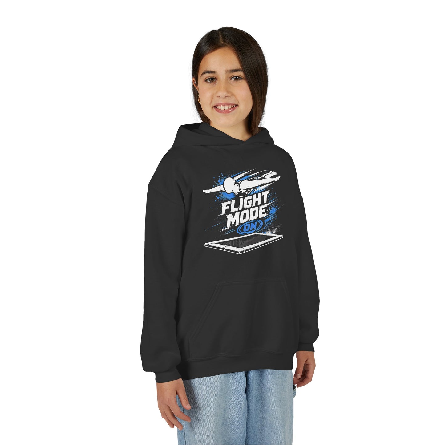 "Flight Mode On" Trampoline Youth Hoodie