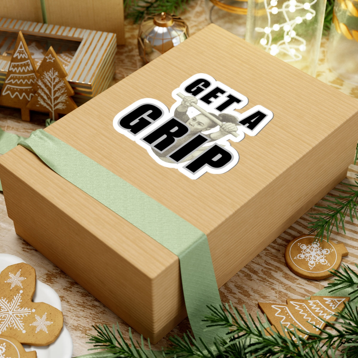 Gymnast Stickers 'Get a Grip', girl on bars