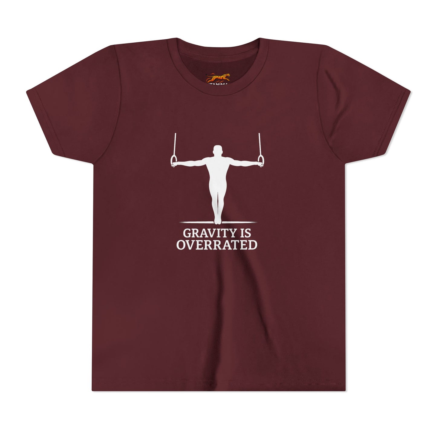 Gymnast Tee - Gravity is Overrated Iron Cross Rings Shirt - Youth