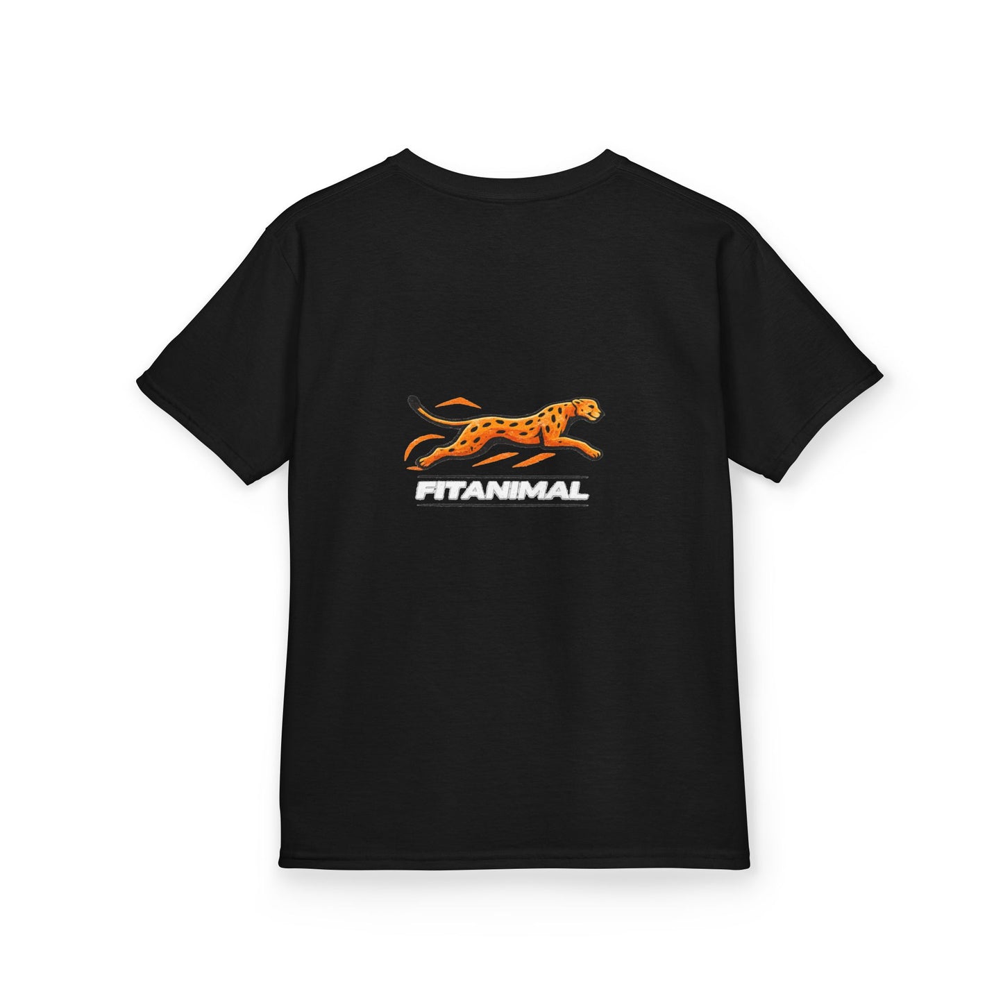 Kids Tee — 'FA' Front Logo & 'Fitanimal' Cheetah Back Graphic
