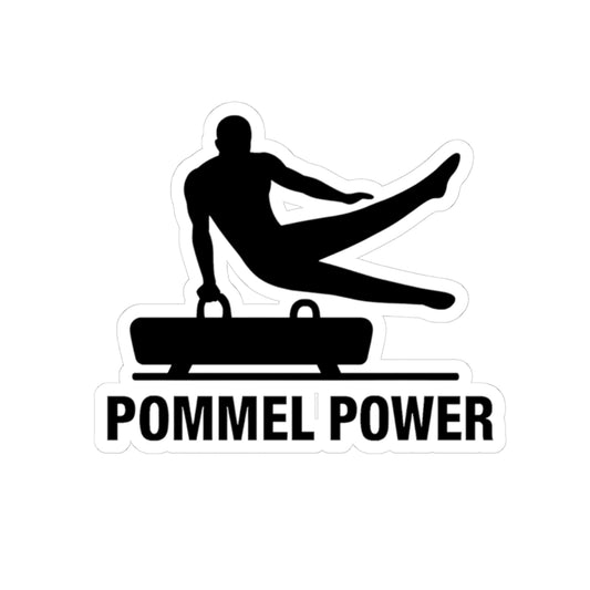 Gymnastics Stickers, Pommel Power Kiss-Cut Sticker.