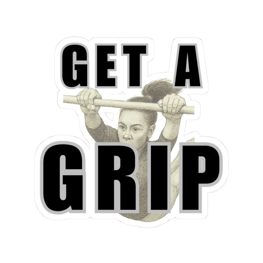 Gymnast Stickers 'Get a Grip', girl on bars