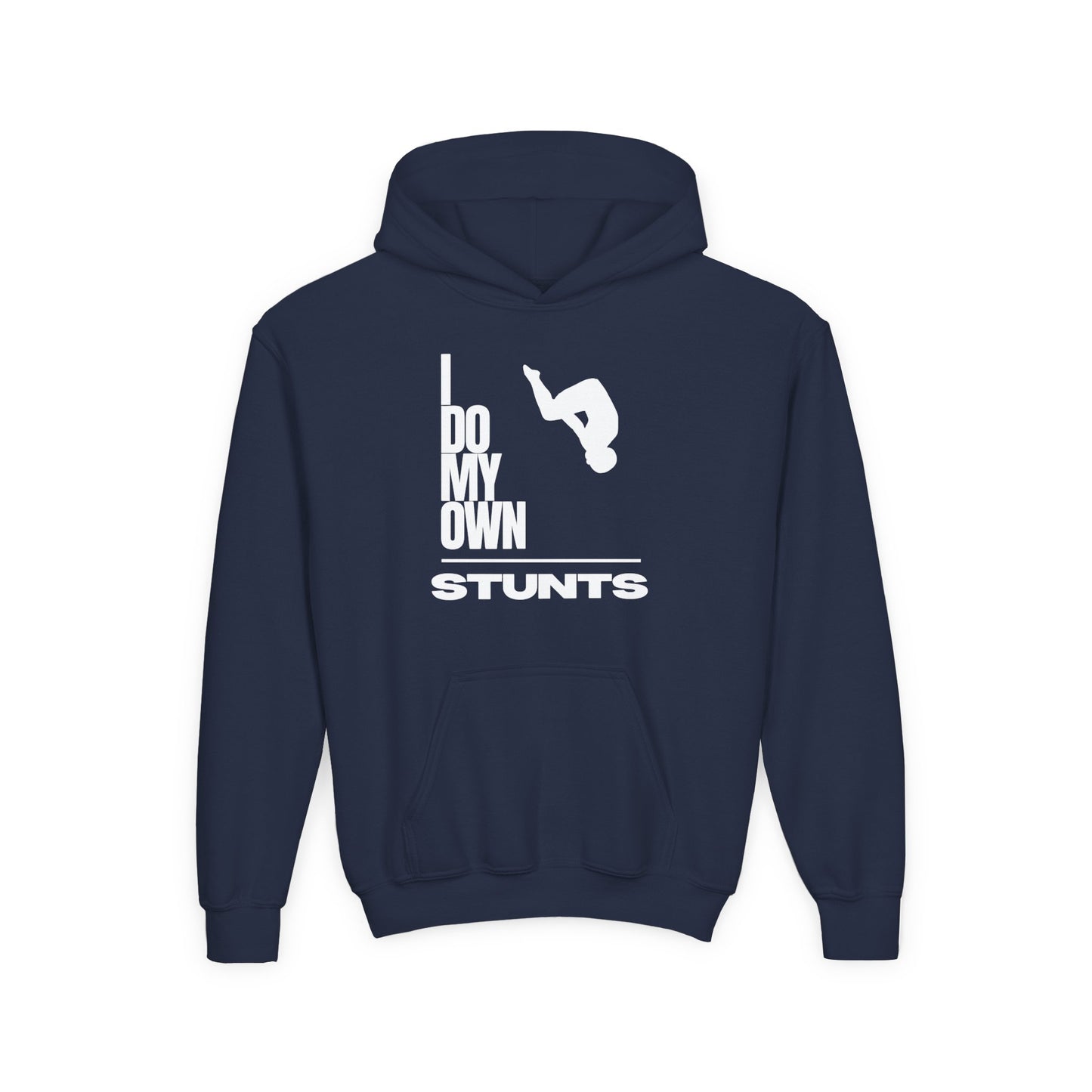 I Do My Own Stunts Gymnastics Hoodie - Youth | Fit Animal Apparel