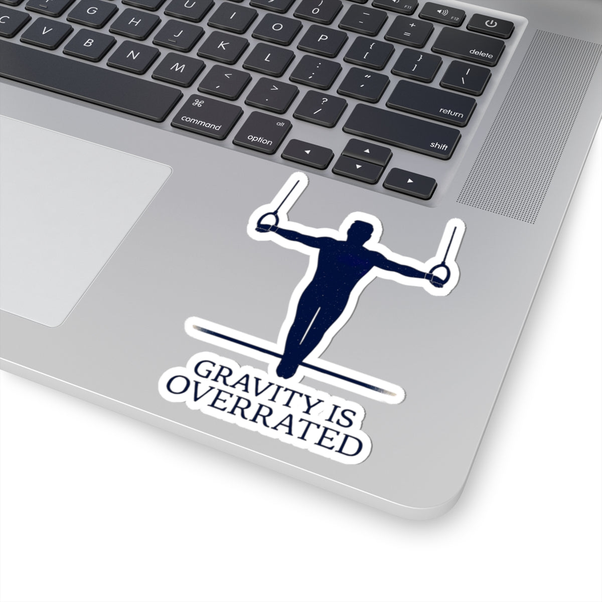 Stickers Athlete on Rings Iron Cross Gravity Overrated