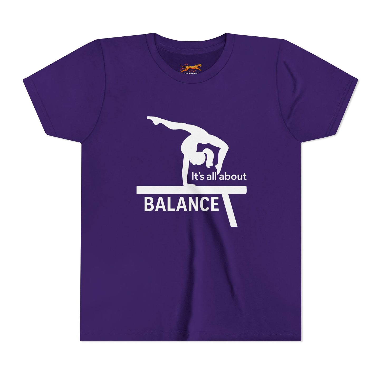 Gymnastics Youth Tee - Find Balance in Youth Short Sleeve