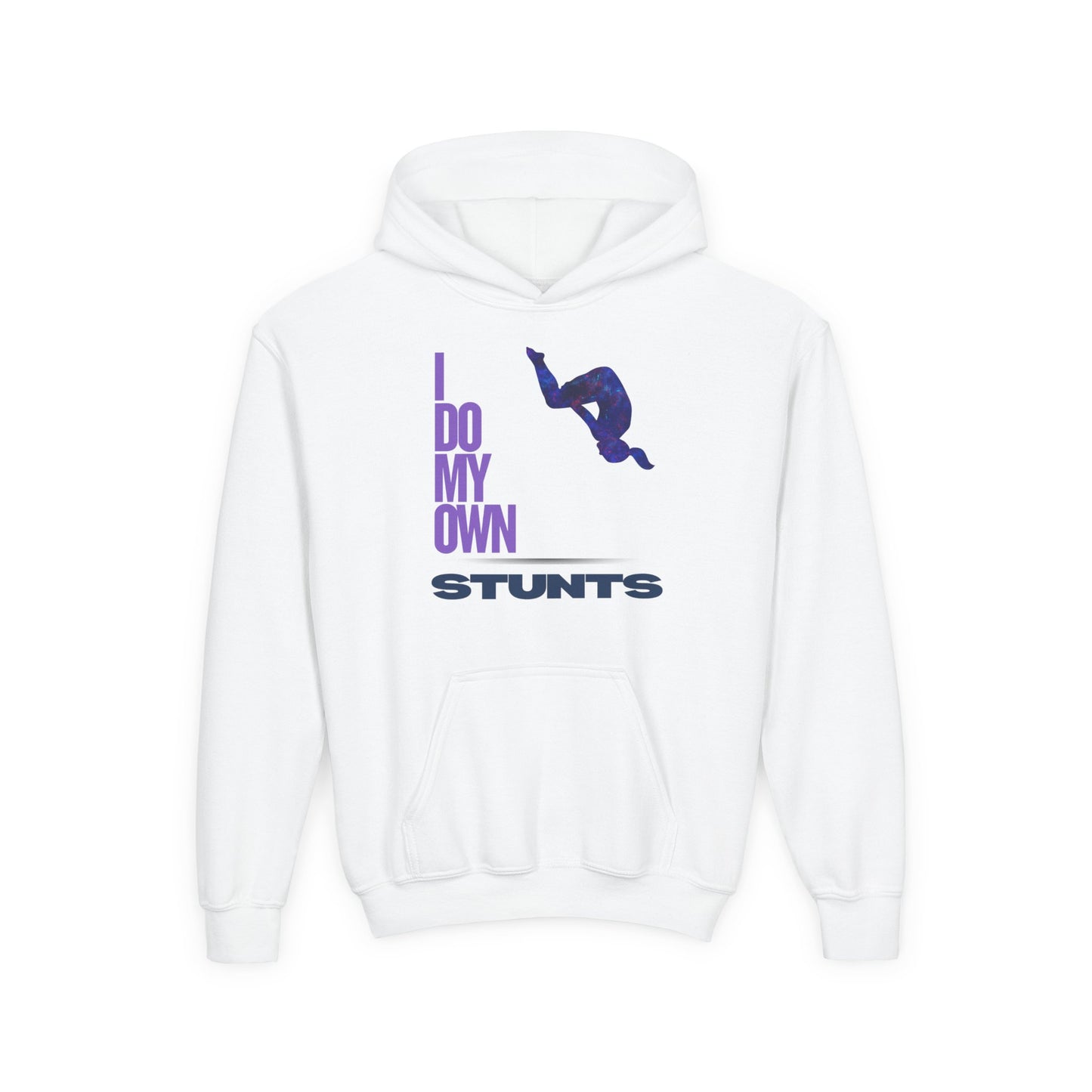 I Do My Own Stunts Youth Gymnastics Hoodie| Fit Animal Apparel