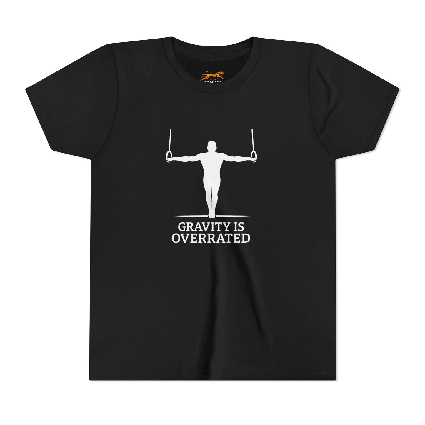Gymnast Tee - Gravity is Overrated Iron Cross Rings Shirt - Youth