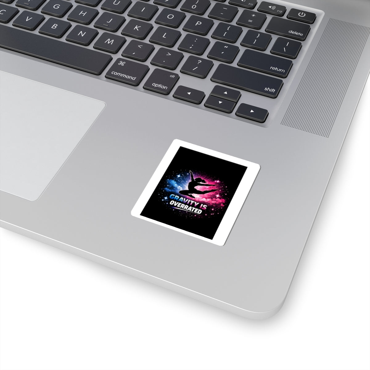 Gravity Is Overrated Gymnastics Sticker — Kiss-Cut Motivational Decal