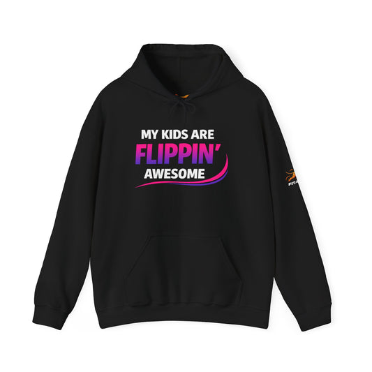 Flippin' Awesome and Flippin' Proud Gymnastics Parents Hoodie
