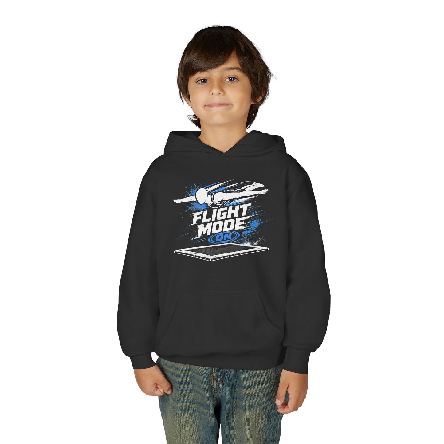 "Flight Mode On" Trampoline Youth Hoodie