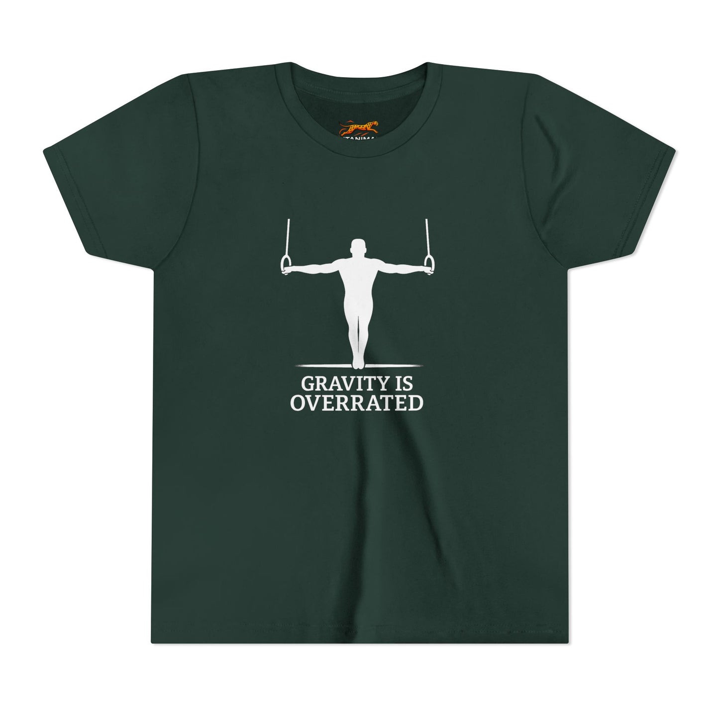 Gymnast Tee - Gravity is Overrated Iron Cross Rings Shirt - Youth