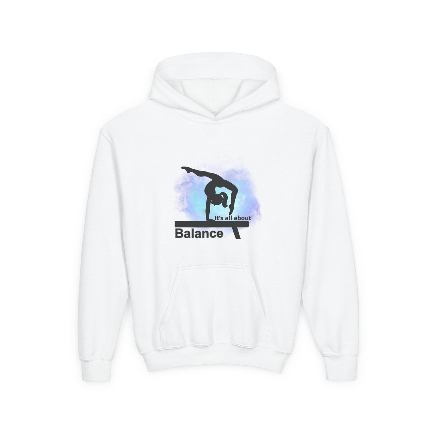 Girls Gymnastics Hoodie, 'it's all about balance'.