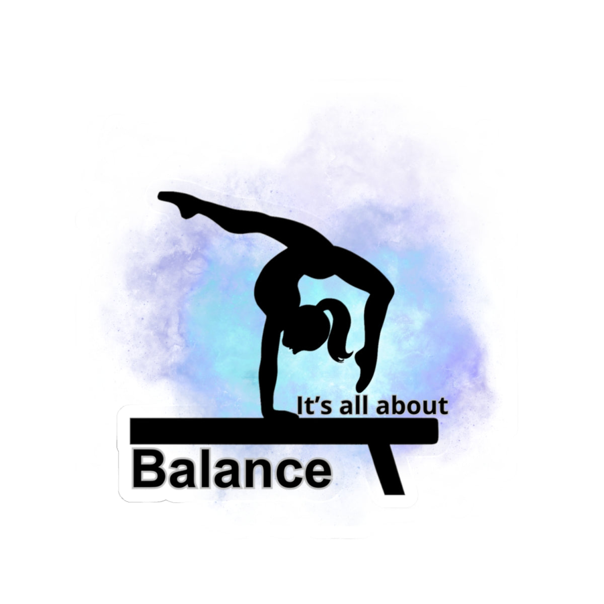 Gymnastics Kiss-Cut Stickers - Artistic Balance Sports Decor Gift for Gymnast Laptop Stickers