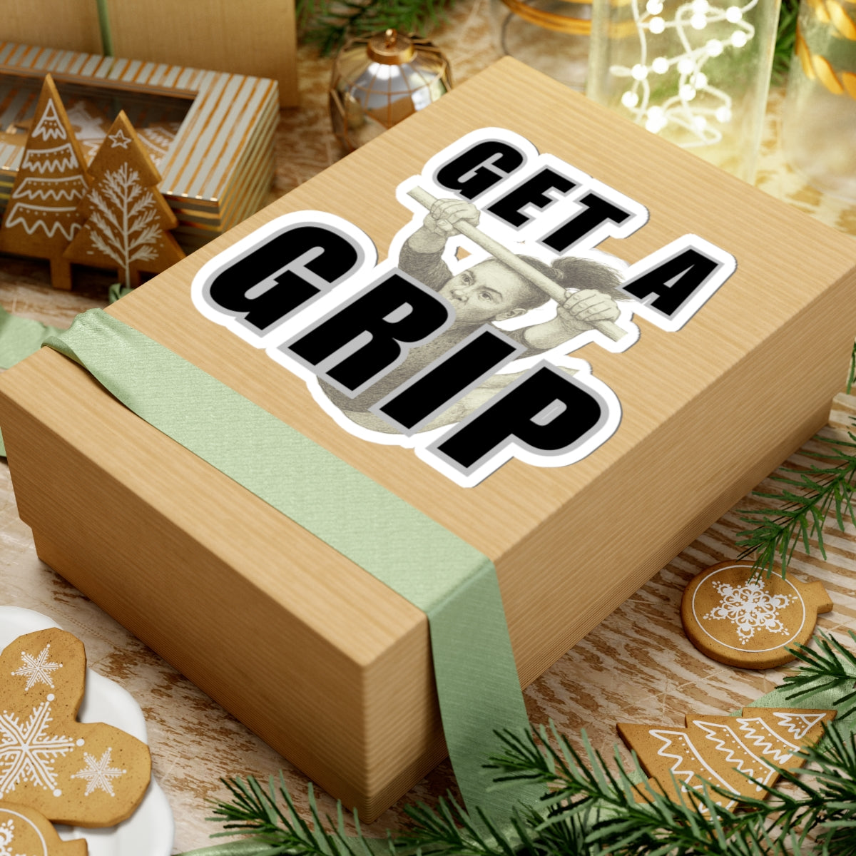 Gymnast Stickers 'Get a Grip', girl on bars