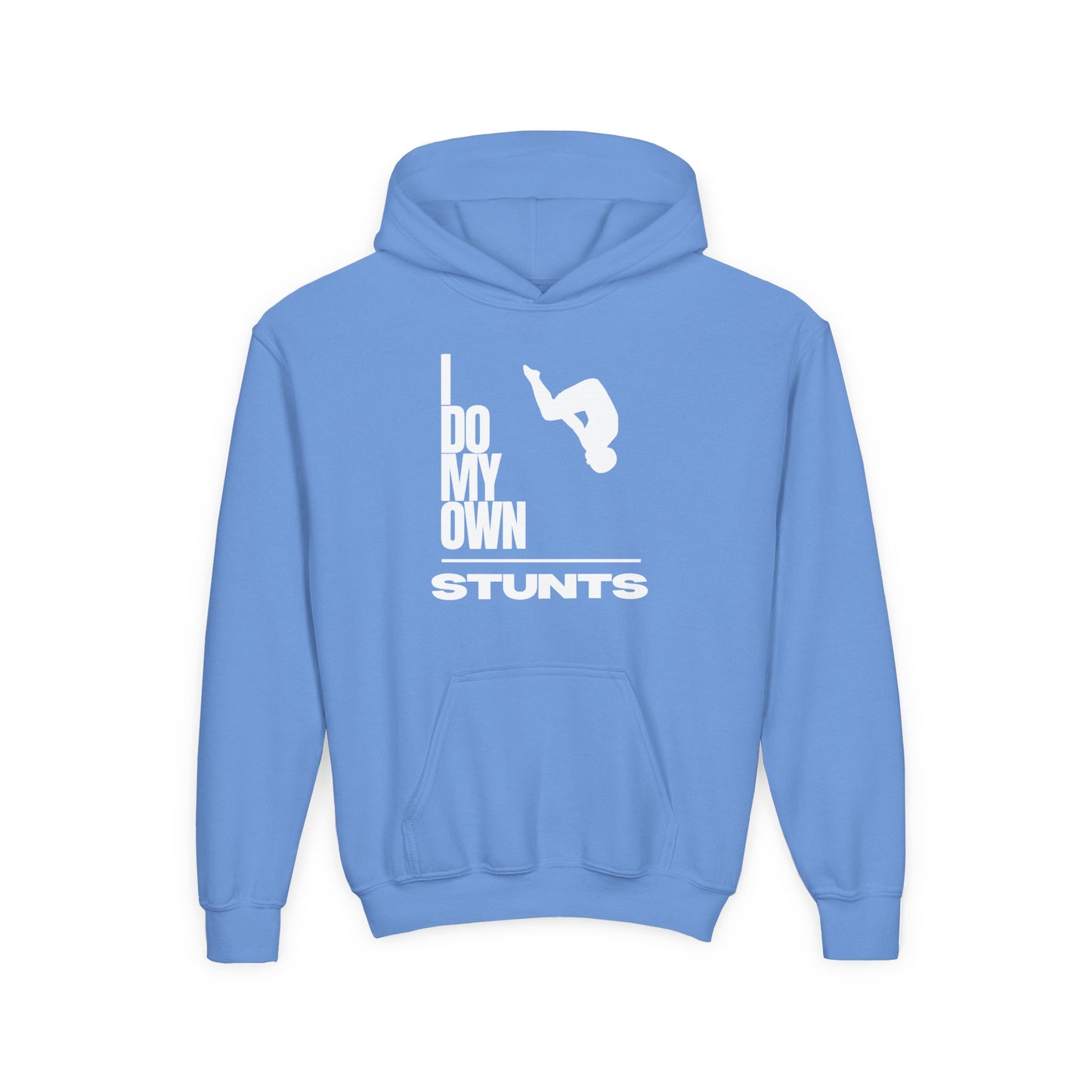I Do My Own Stunts Gymnastics Hoodie - Youth | Fit Animal Apparel