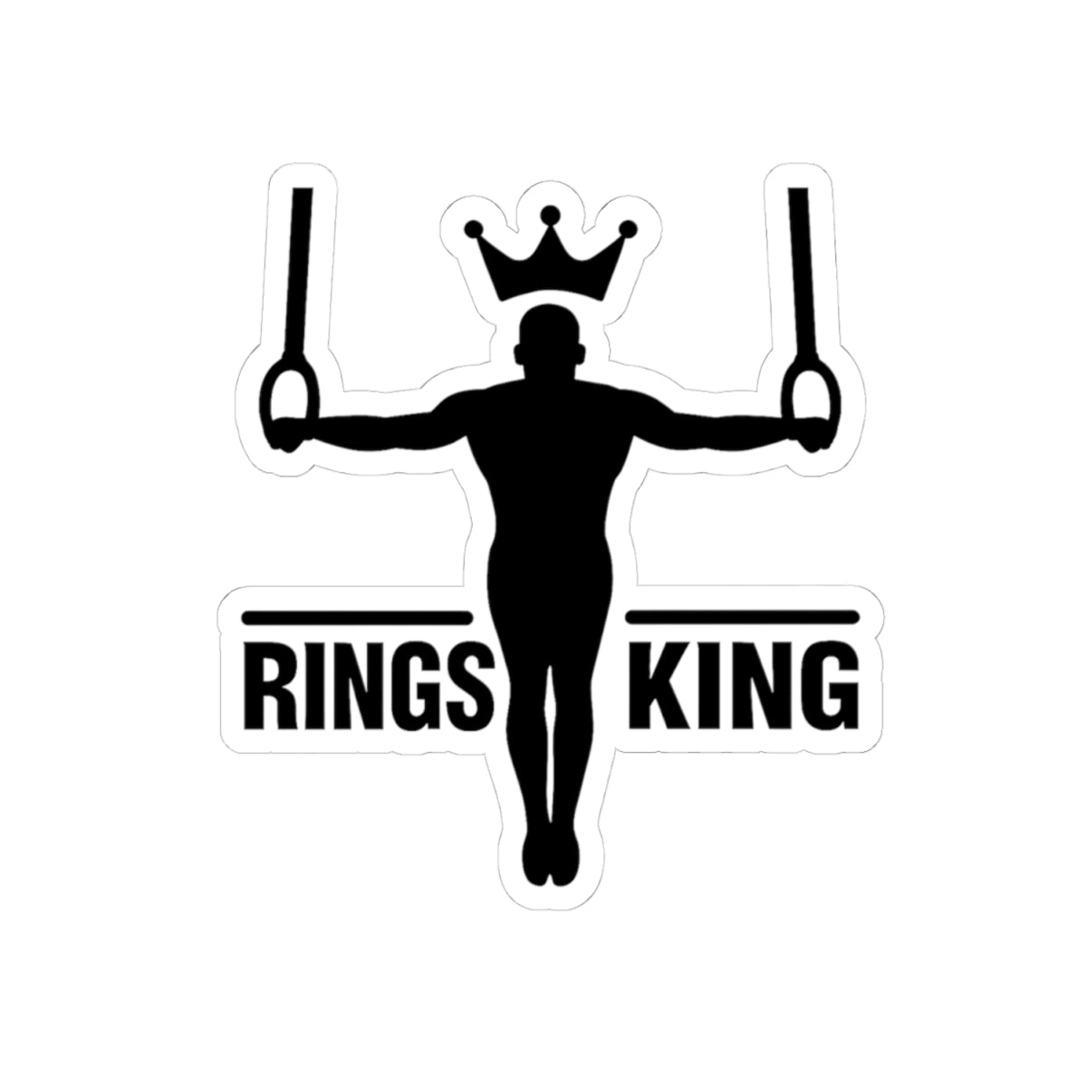 Fitness Motivation Stickers, Rings King.