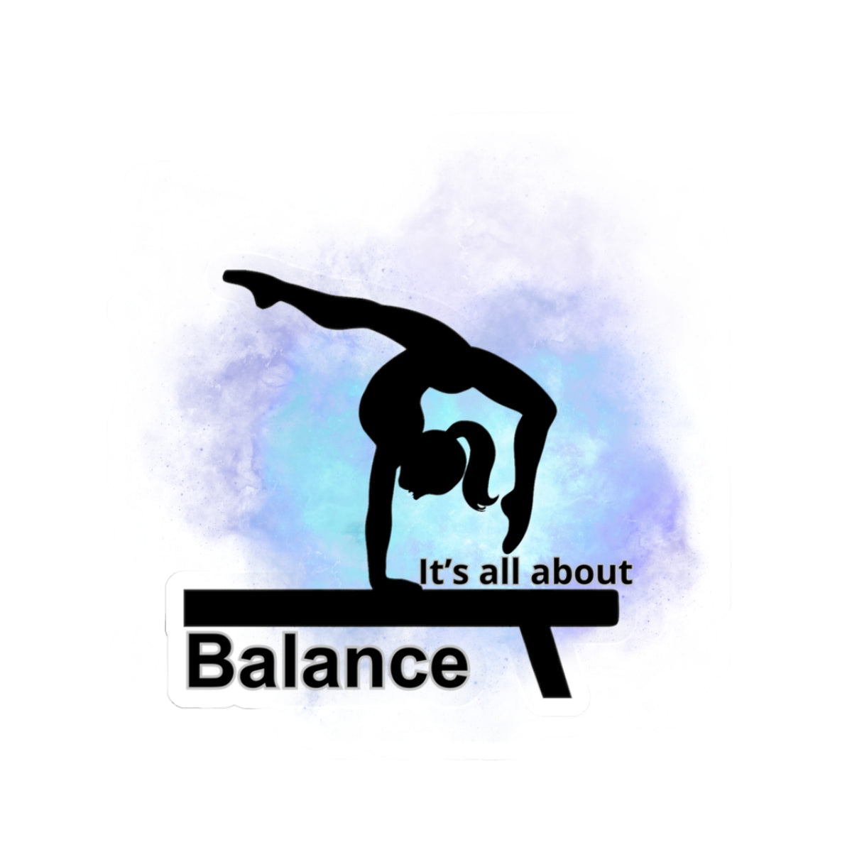Gymnastics Kiss-Cut Stickers - Artistic Balance Sports Decor Gift for Gymnast Laptop Stickers