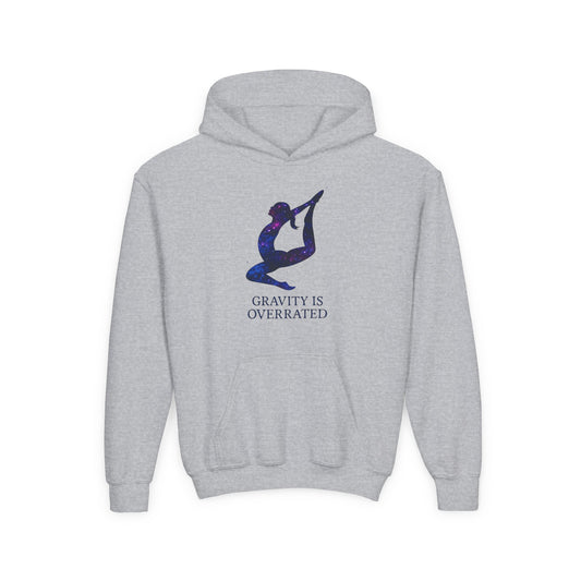 Gymnastics or Dance Hoodie, 'Gravity is overrated'.