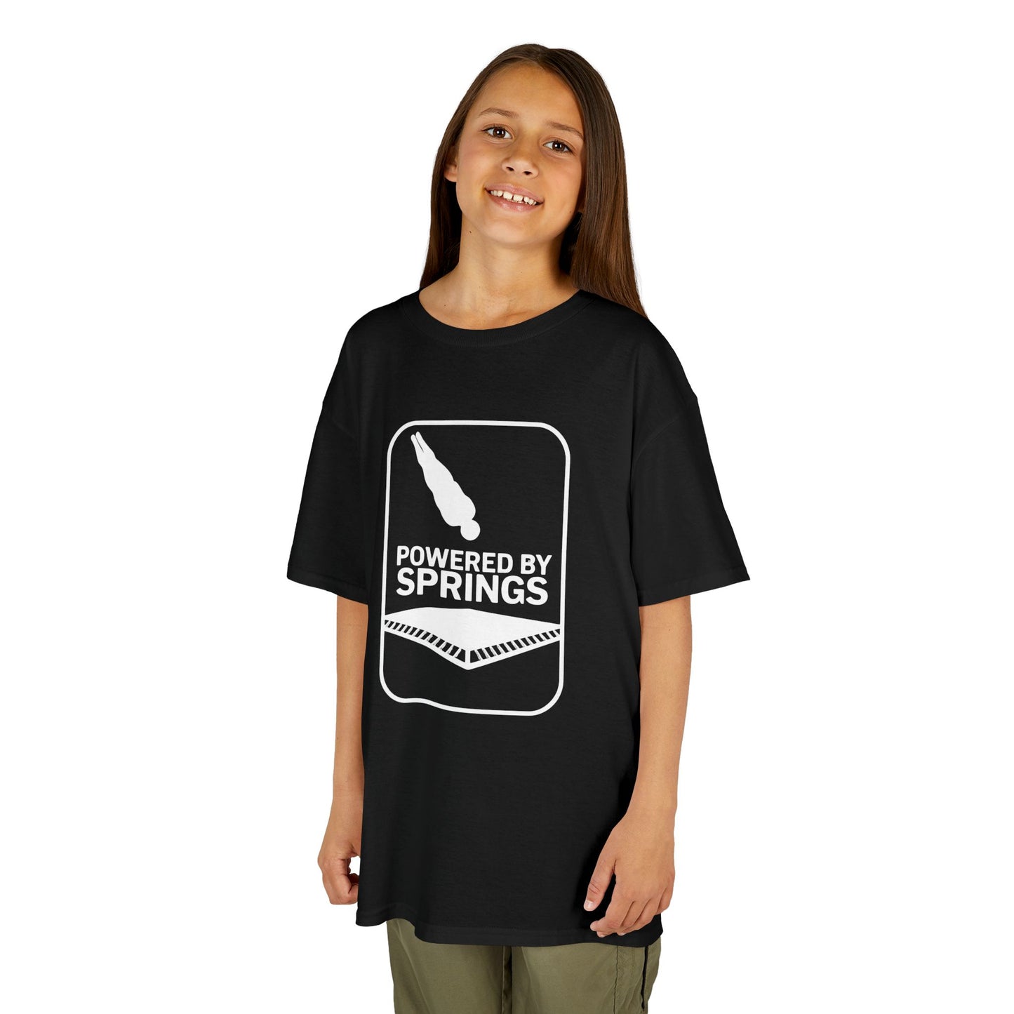 Powered by Springs Trampoline Kids Tee