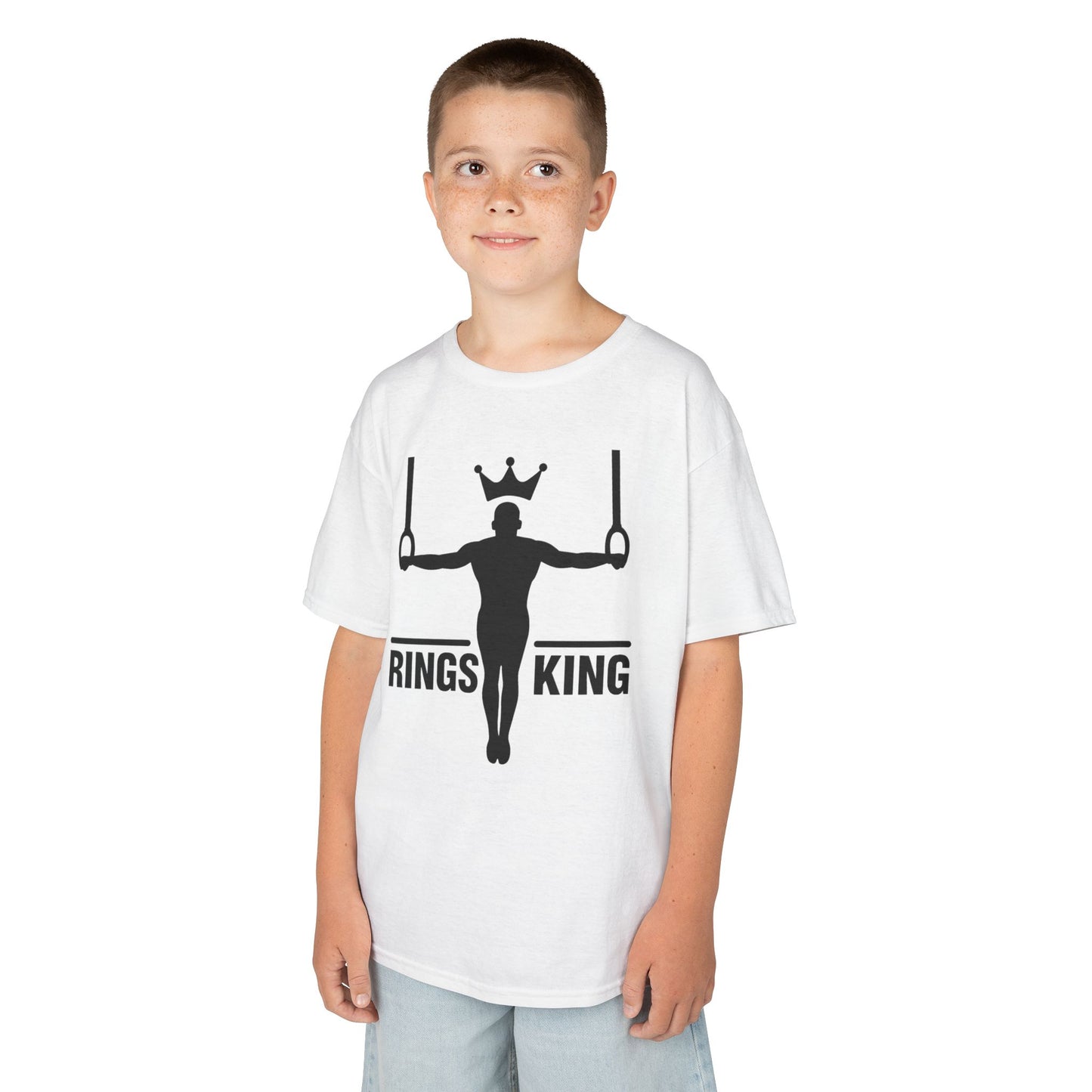 Kids Gymnastics T-Shirt - Rings King Design
