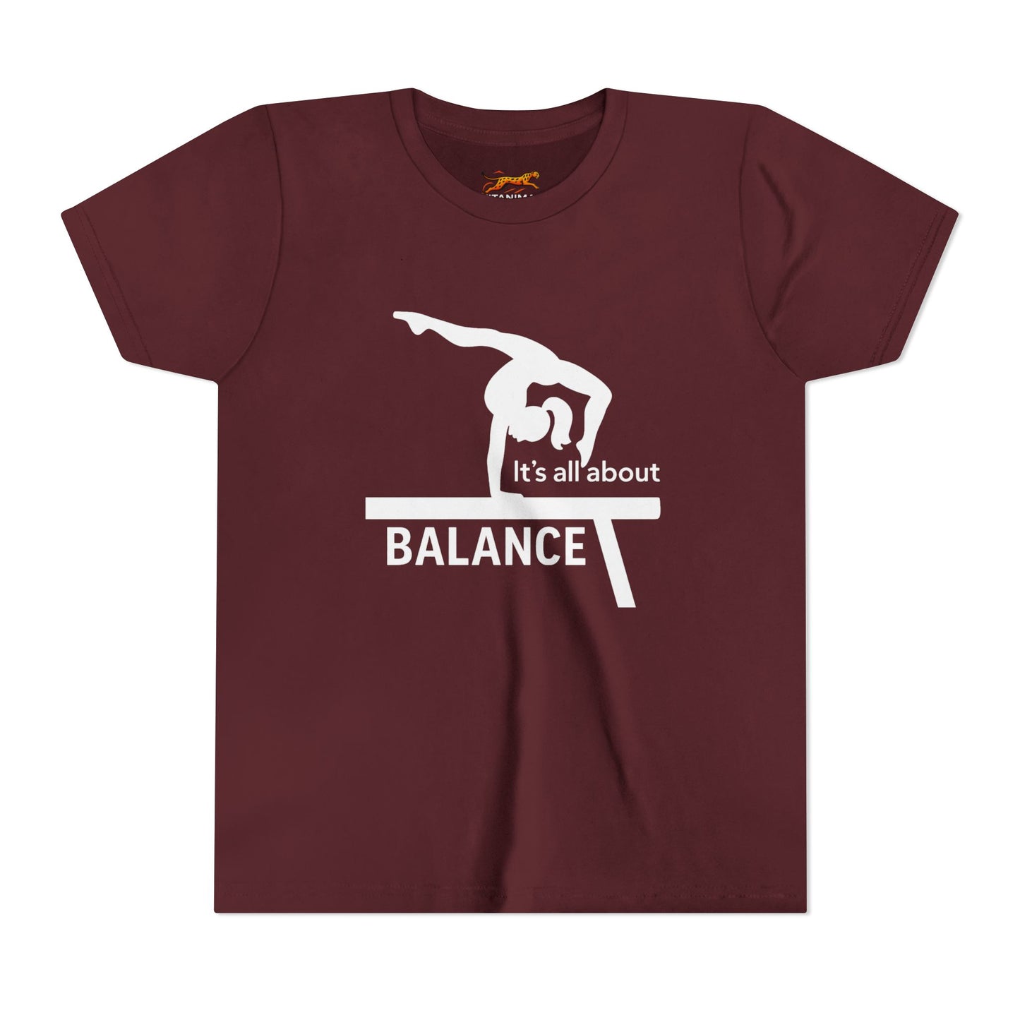Gymnastics Youth Tee - Find Balance in Youth Short Sleeve