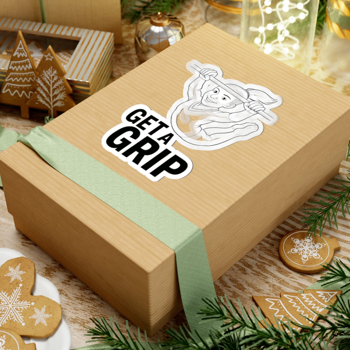 Get a Grip Kiss-Cut Stickers- Gymnast