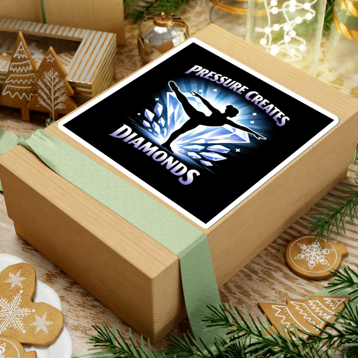 Pressure Creates Diamonds Sticker — Inspirational Ballet/Dancer/Gymnast