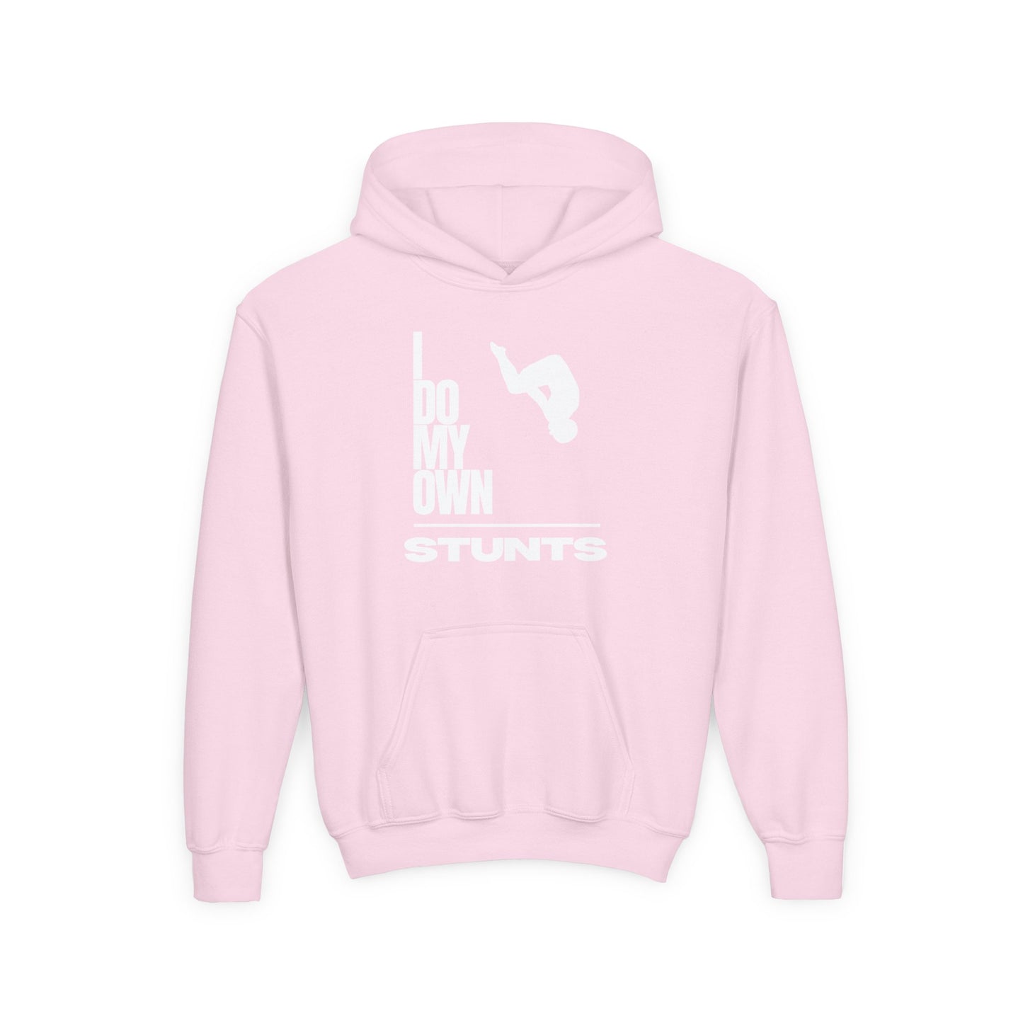 I Do My Own Stunts Gymnastics Hoodie - Youth | Fit Animal Apparel