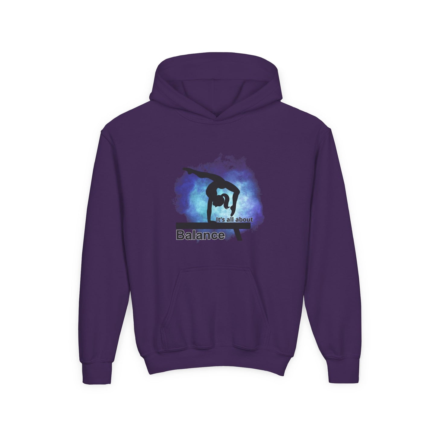 Girls Gymnastics Hoodie, 'it's all about balance'.