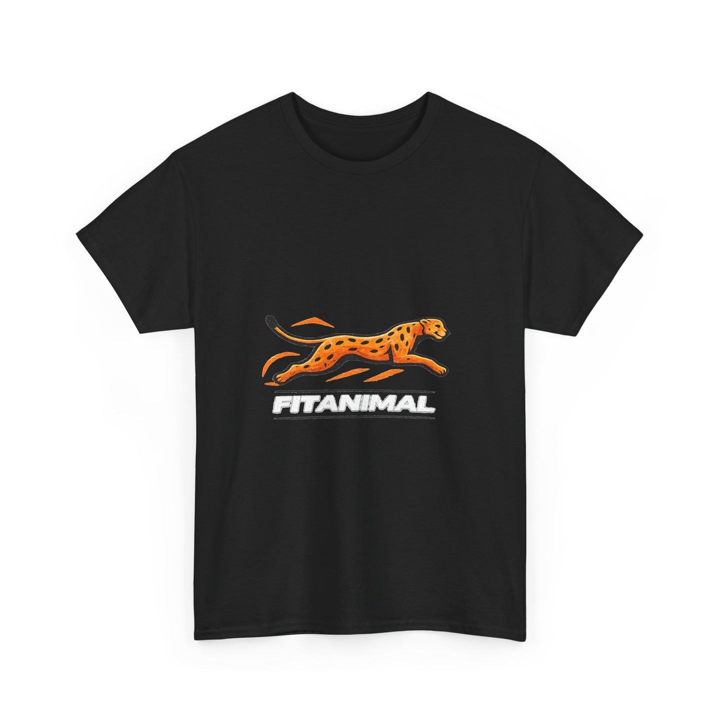 Cheetah Dash Tee — Retro Running Leopard Graphic T-Shirt