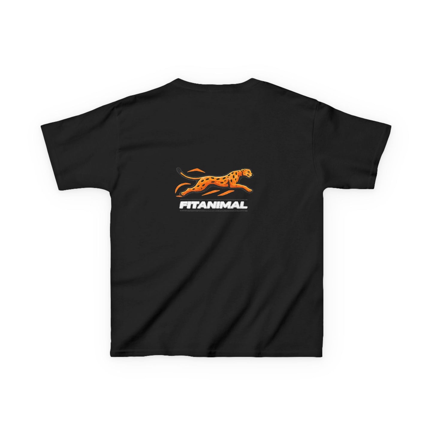 Kids Tee — 'FA' Front Logo & 'Fitanimal' Cheetah Back Graphic
