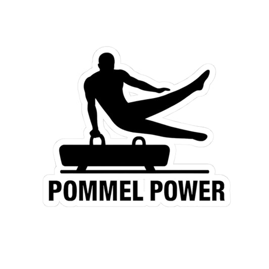 Gymnastics Stickers, Pommel Power Kiss-Cut Sticker.