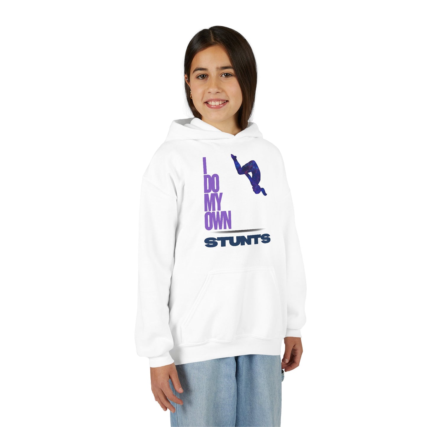I Do My Own Stunts Youth Gymnastics Hoodie| Fit Animal Apparel